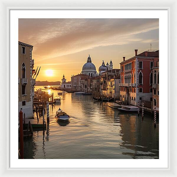 Golden Canals - Framed Print