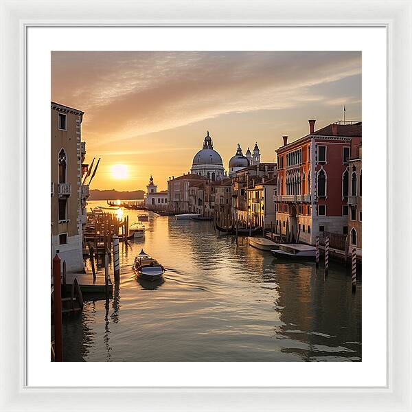 Golden Canals - Framed Print