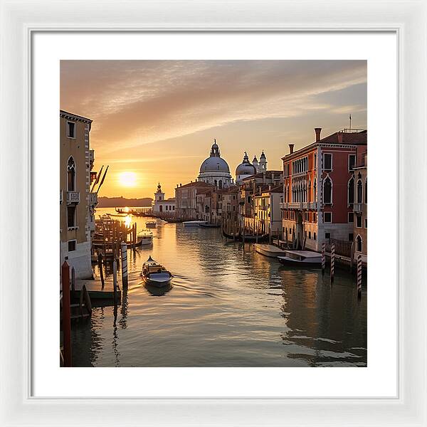 Golden Canals - Framed Print
