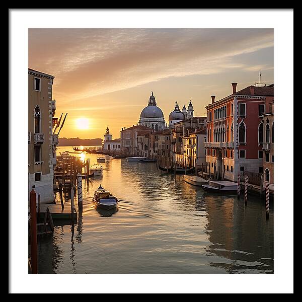 Golden Canals - Framed Print