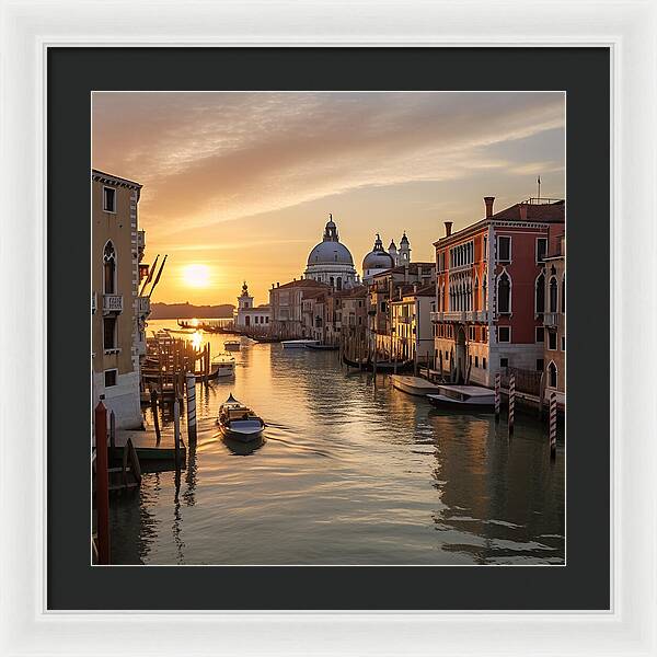 Golden Canals - Framed Print