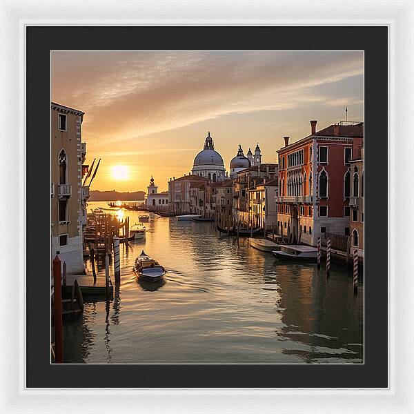 Golden Canals - Framed Print