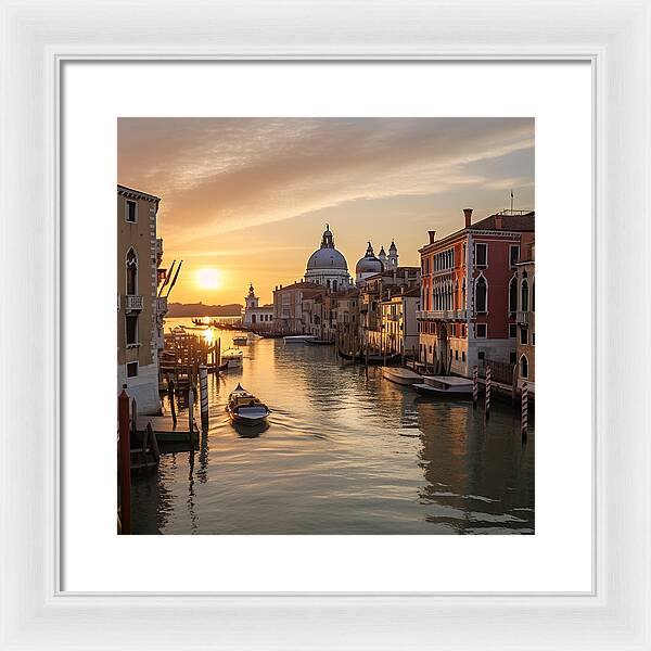 Golden Canals - Framed Print