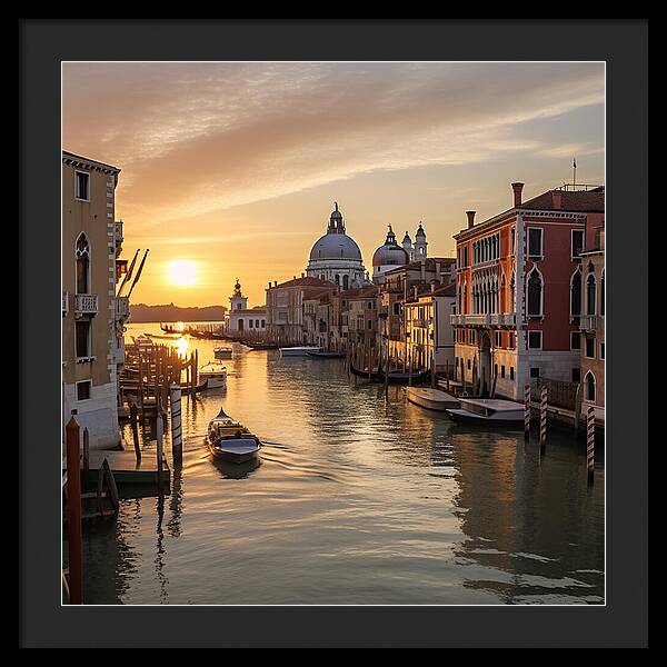 Golden Canals - Framed Print