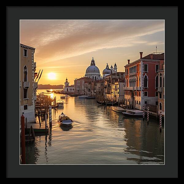 Golden Canals - Framed Print