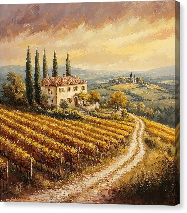 Golden Fields of Tuscany - Canvas Print
