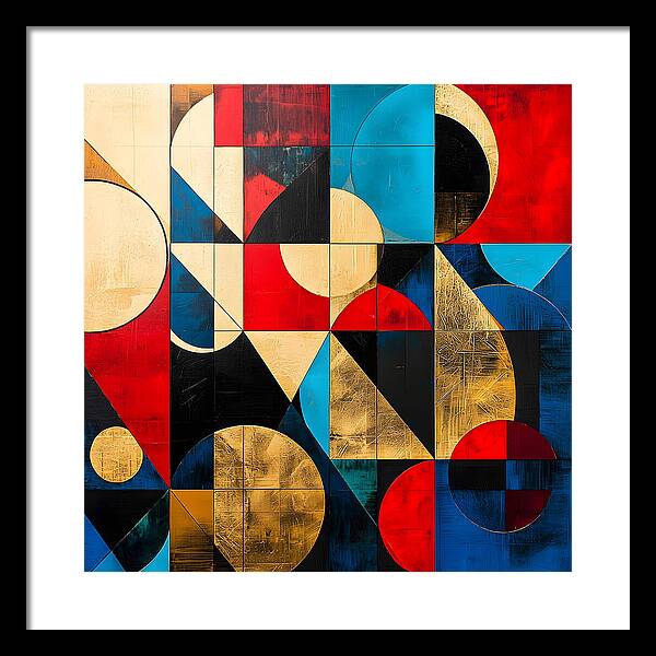 Golden Geometry - Framed Print