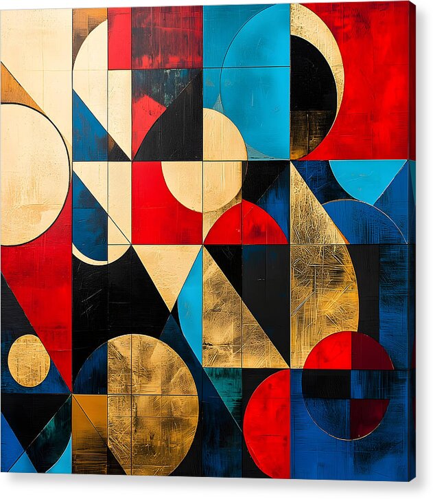 Golden Geometry - Acrylic Print