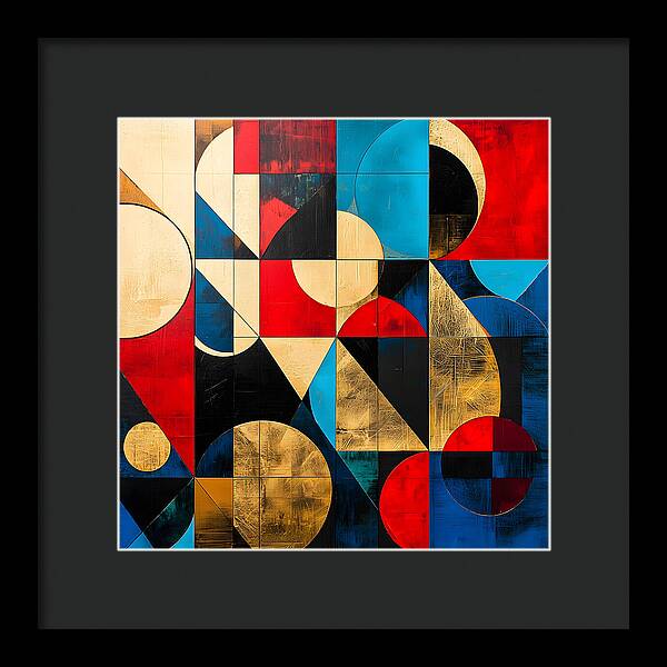 Golden Geometry - Framed Print