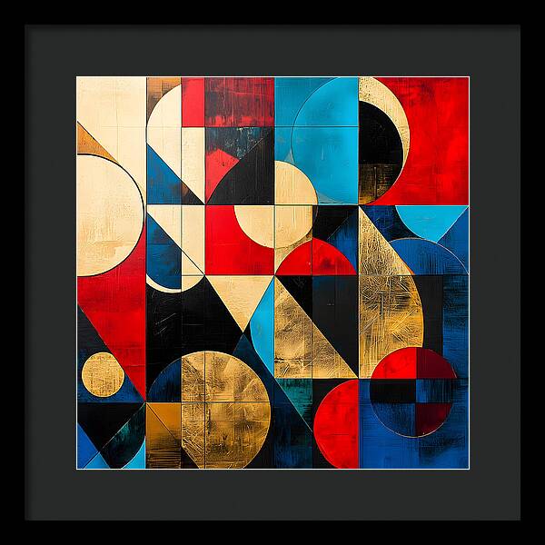 Golden Geometry - Framed Print