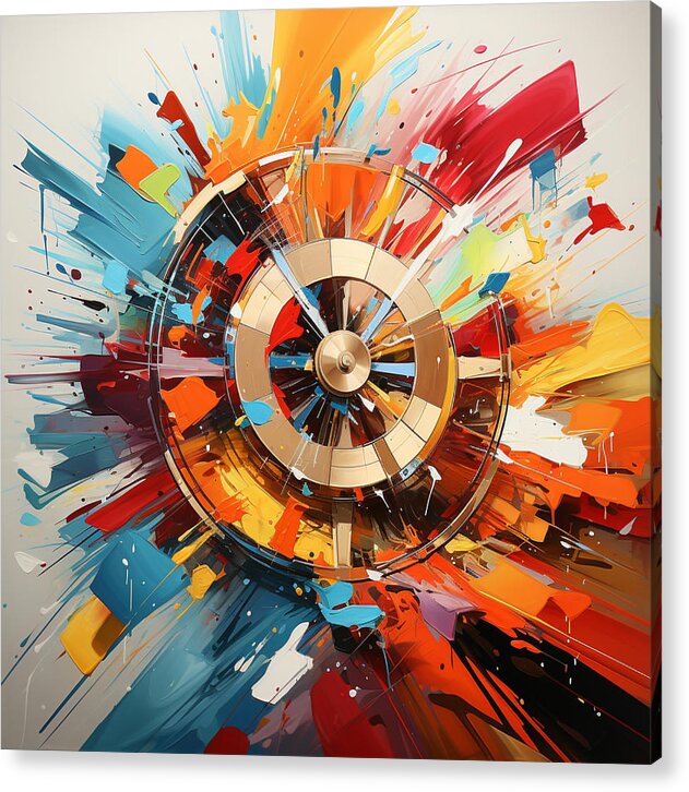 Golden Hub of Hues - Acrylic Print