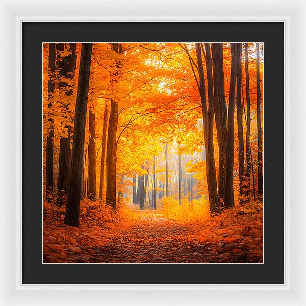 Golden Pathway - Framed Print