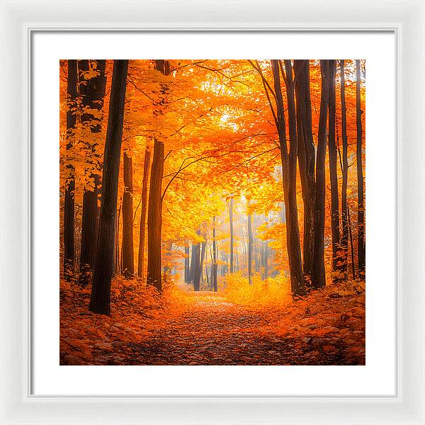 Golden Pathway - Framed Print