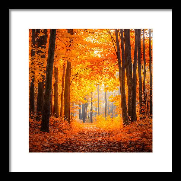 Golden Pathway - Framed Print