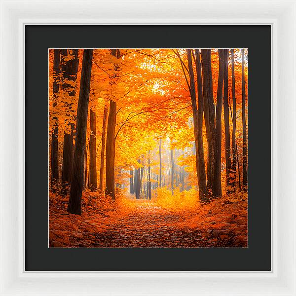 Golden Pathway - Framed Print