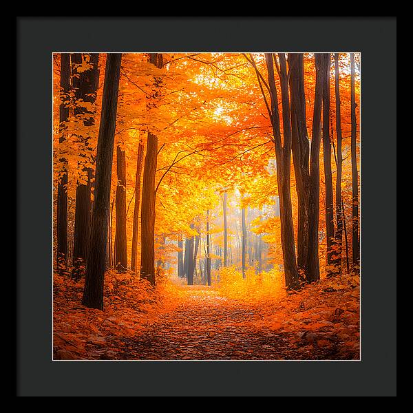 Golden Pathway - Framed Print