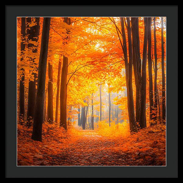 Golden Pathway - Framed Print