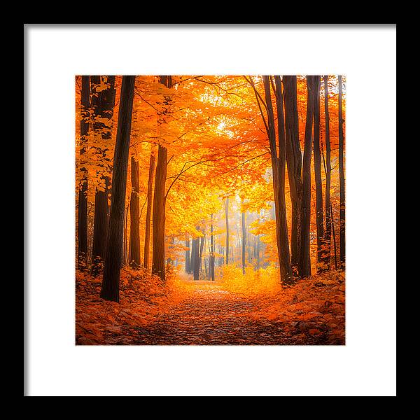 Golden Pathway - Framed Print