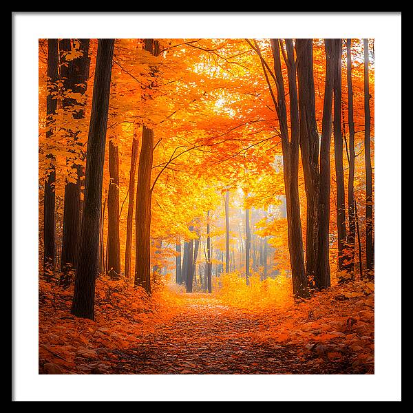 Golden Pathway - Framed Print