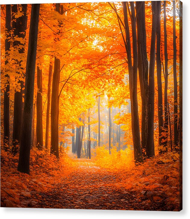 Golden Pathway - Acrylic Print