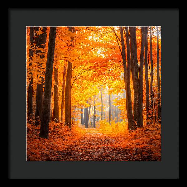 Golden Pathway - Framed Print