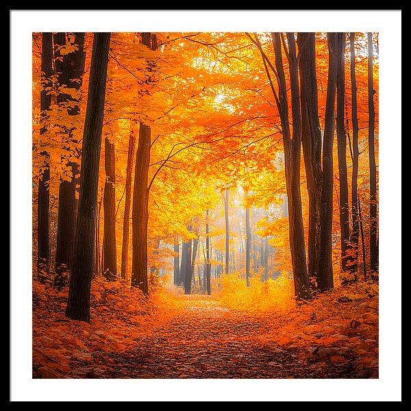 Golden Pathway - Framed Print