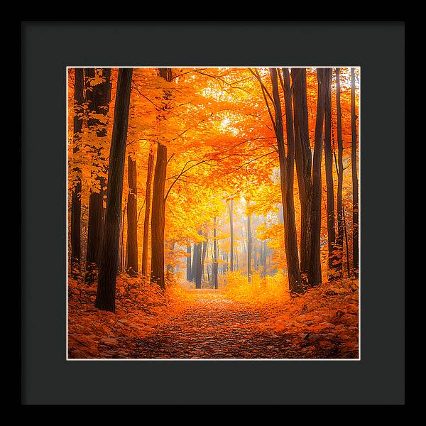 Golden Pathway - Framed Print
