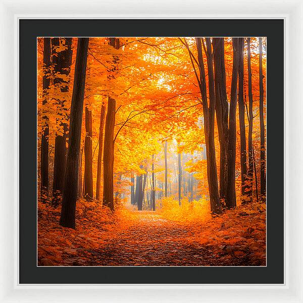 Golden Pathway - Framed Print