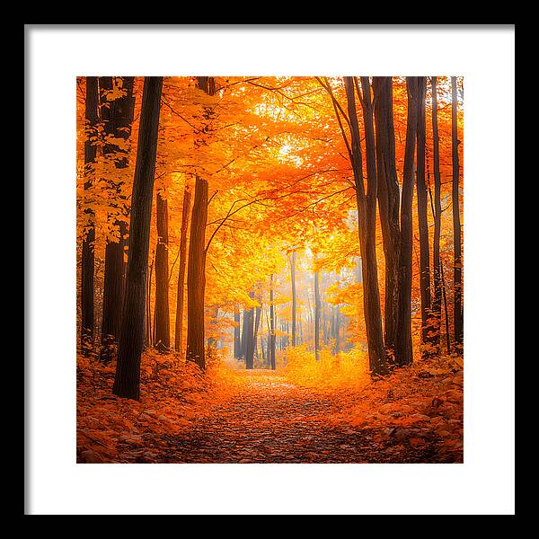 Golden Pathway - Framed Print