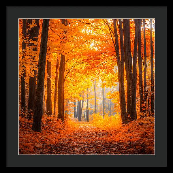 Golden Pathway - Framed Print