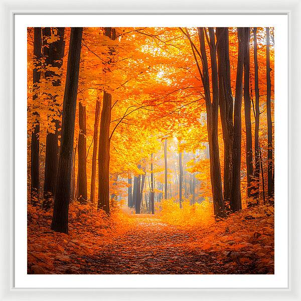 Golden Pathway - Framed Print