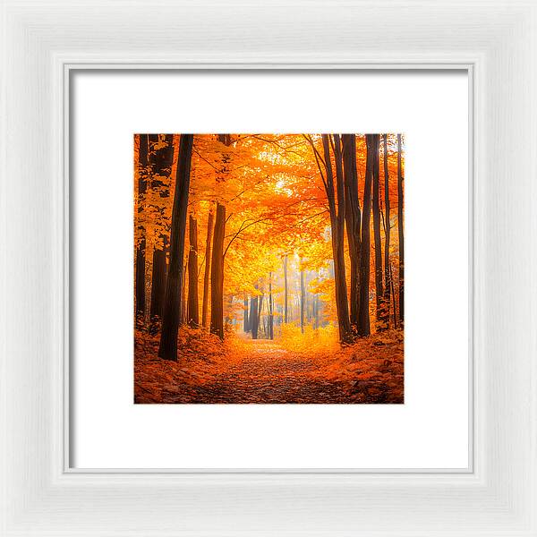 Golden Pathway - Framed Print
