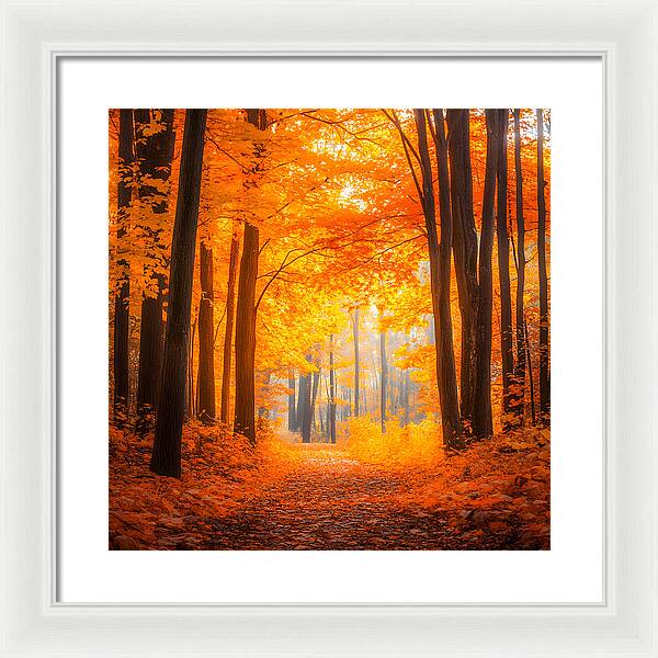 Golden Pathway - Framed Print