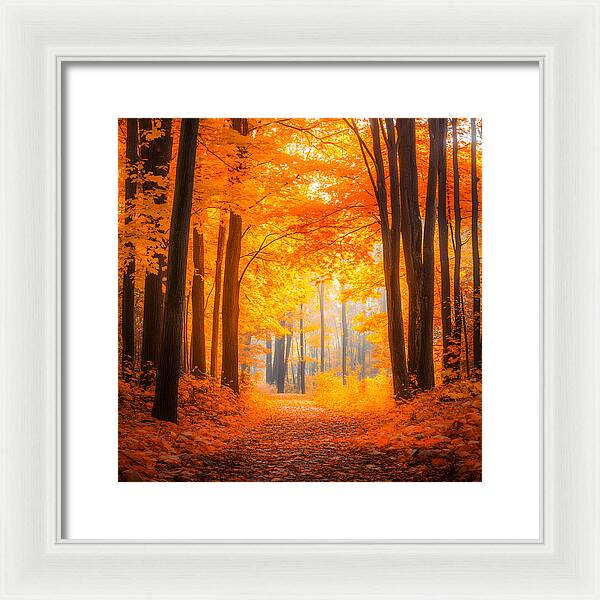 Golden Pathway - Framed Print