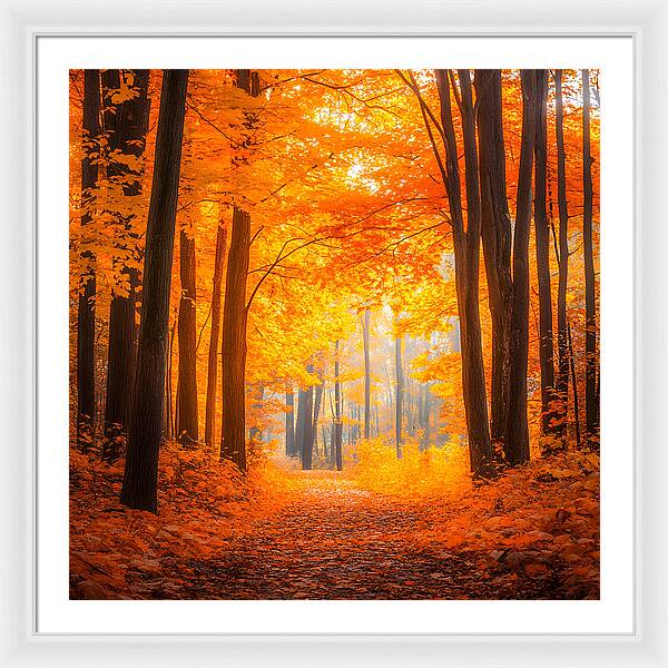 Golden Pathway - Framed Print