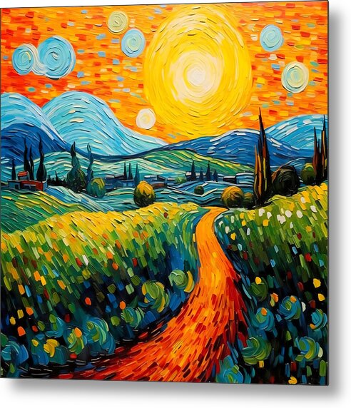 Golden Rise - Metal Print