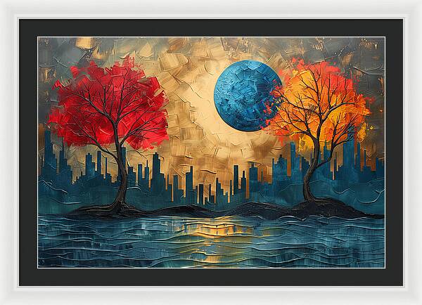 Golden Waterscape - Framed Print