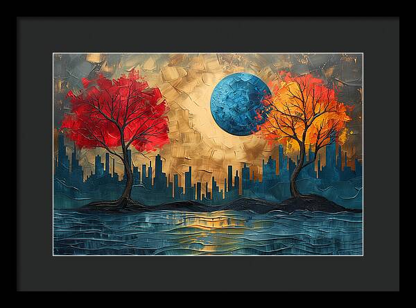 Golden Waterscape - Framed Print