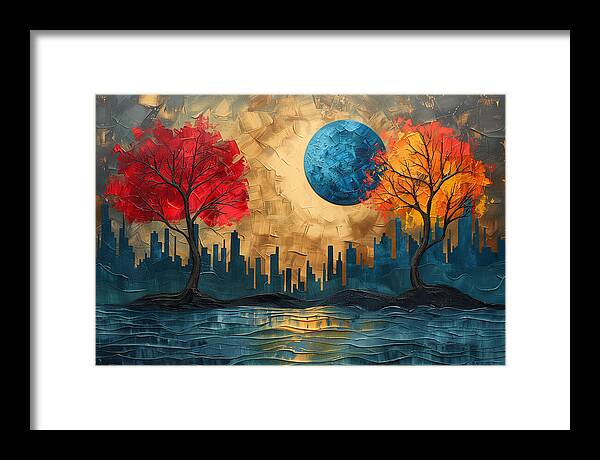 Golden Waterscape - Framed Print