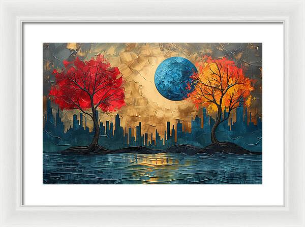 Golden Waterscape - Framed Print