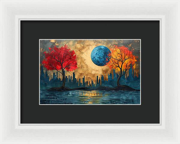 Golden Waterscape - Framed Print