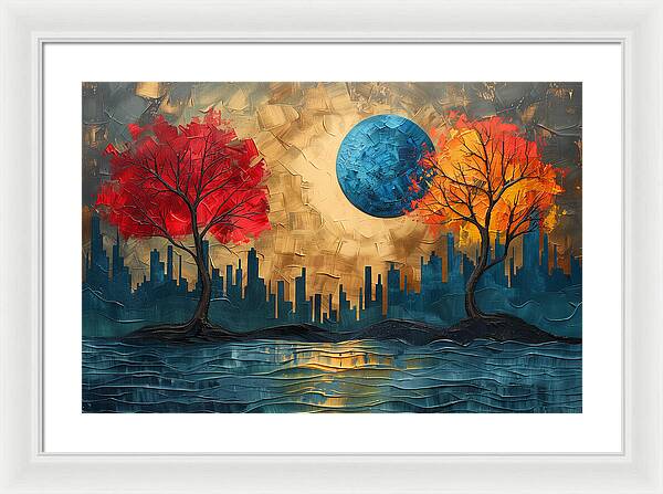 Golden Waterscape - Framed Print