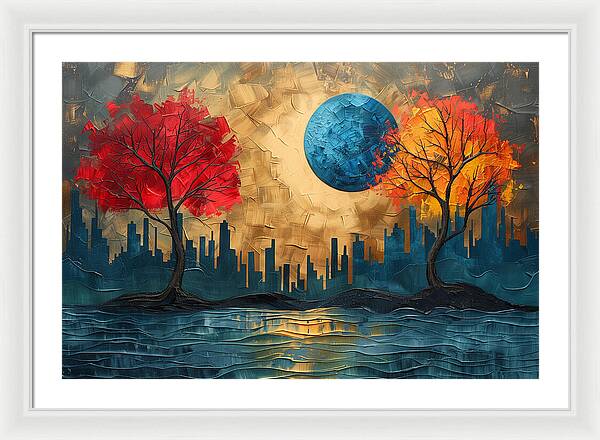 Golden Waterscape - Framed Print
