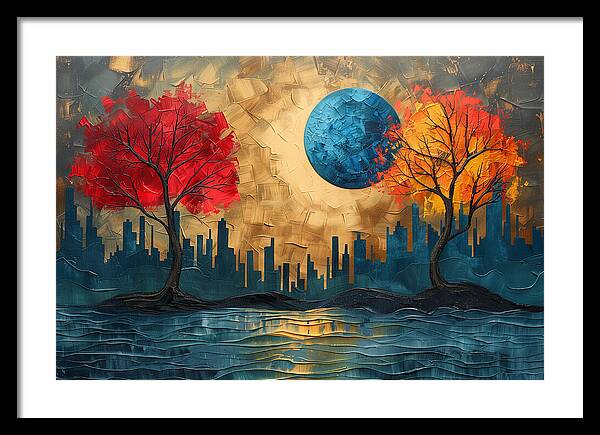 Golden Waterscape - Framed Print