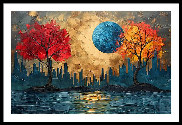 Golden Waterscape - Framed Print