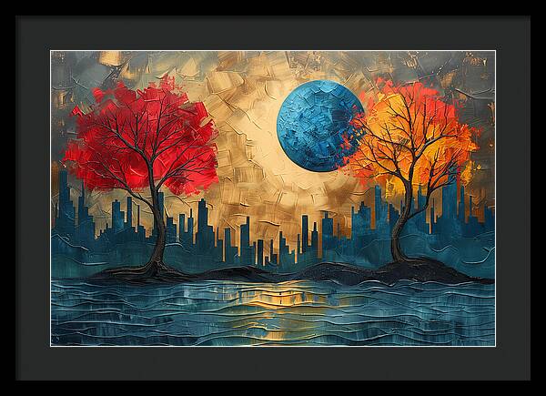 Golden Waterscape - Framed Print