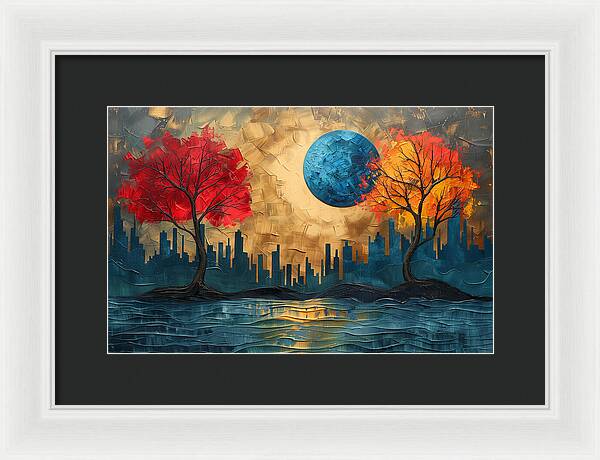 Golden Waterscape - Framed Print