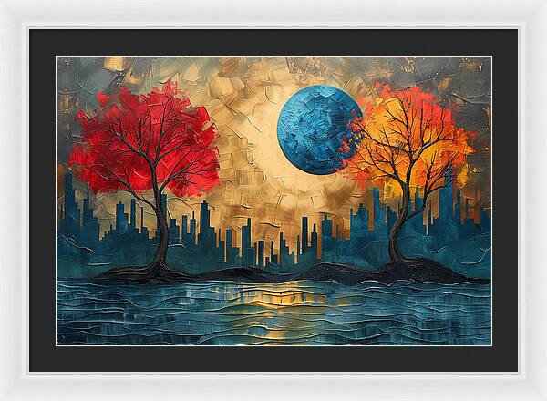 Golden Waterscape - Framed Print