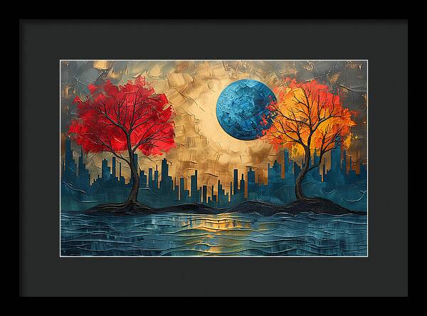 Golden Waterscape - Framed Print