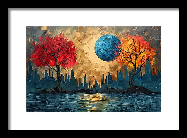 Golden Waterscape - Framed Print